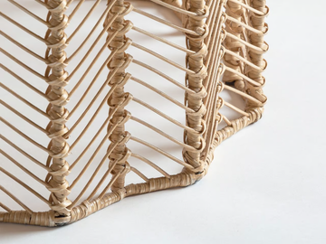 PLISSÉ RATTAN - Round mahogany and rattan table by Vical Home - view 3